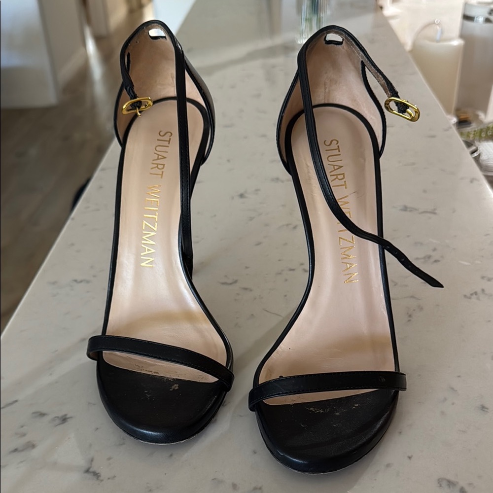 Stuart Weitzman Black Nudist Heels